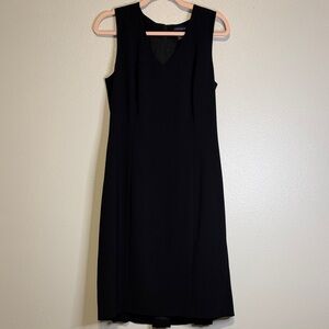 Ann Taylor Elegant Black Sleeveless Midi Dress